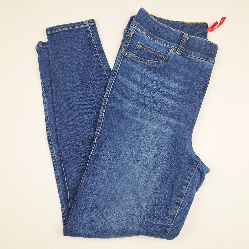 Spanx Ankle Skinny Jeans XL Tall Blue 20342T